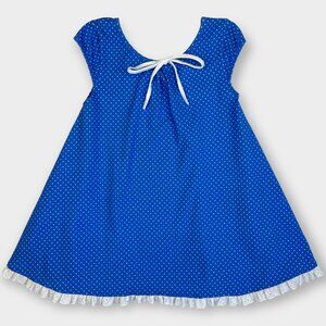 Omi Jo Sz 4 French Blue Dot Simple Tunic